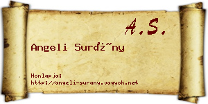 Angeli Surány névjegykártya